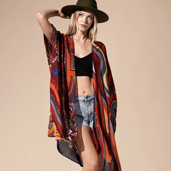 Ruby Chic Retro Kimono - Picture 3 of 8